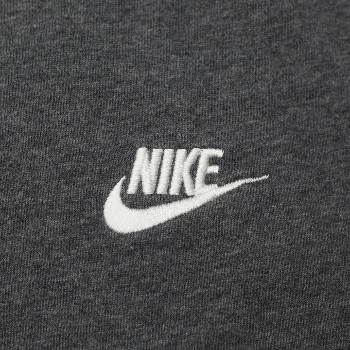 Mens Embroidered Nike Logo Gray Pullover Hoodie Size S