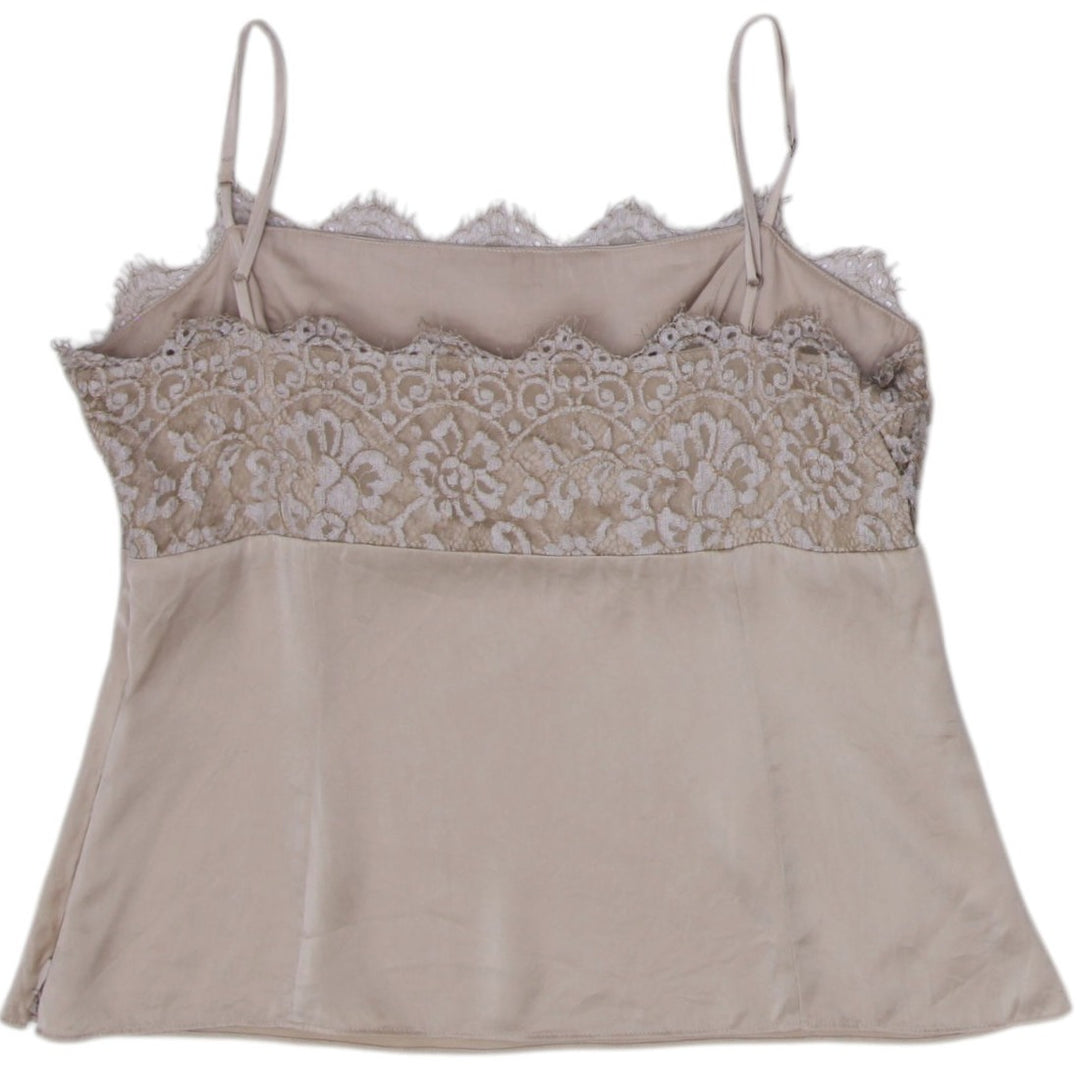 Y2K Ladies Ann Taylor Camisole Lace Trim Top Size 10