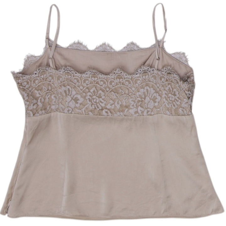 Y2K Ladies Ann Taylor Camisole Lace Trim Top Size 10