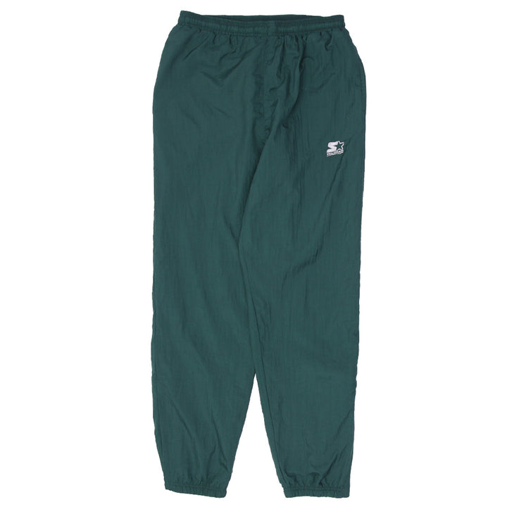 Mens Starter Green Nylon Track Pants