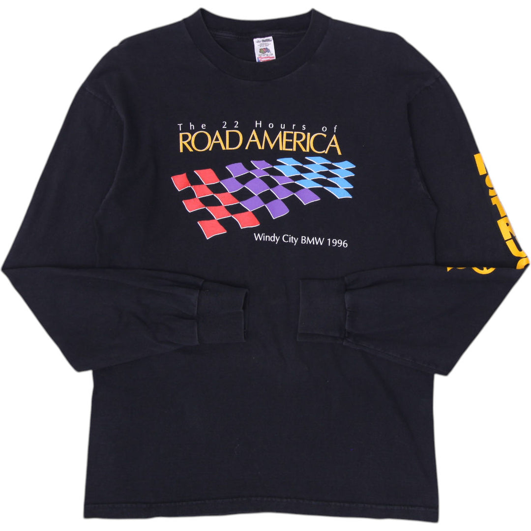 Vintage 1996 Mens Fruit of the Loom Racing Graphic T-Shirt Size L | Migration_T-Shirts | Fashion Rerun