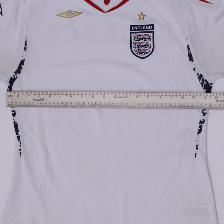Ladies England Umbro 2007 2009 Home Football Shirt Beckham 7 XL US 14 EUR 42