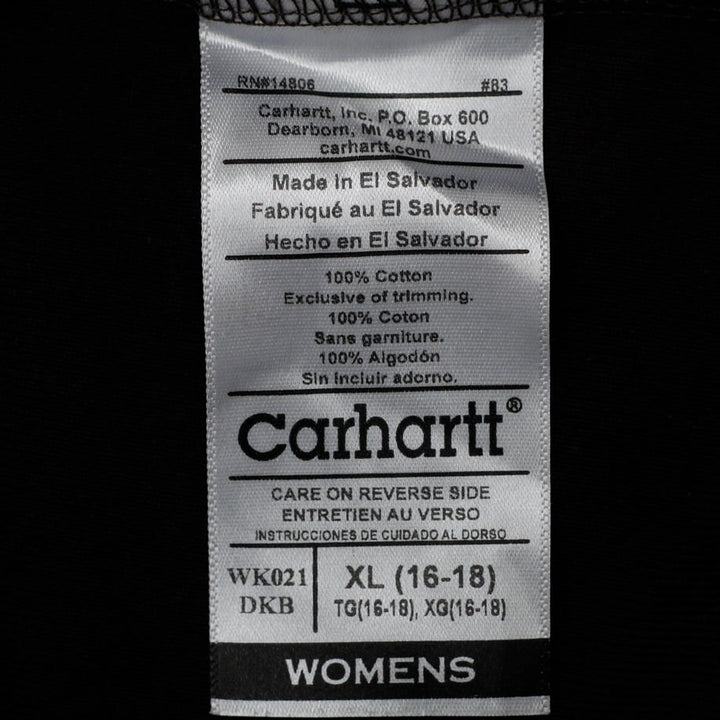 Ladies Carhartt WK021 DKB Long Sleeve Workwear T-Shirt