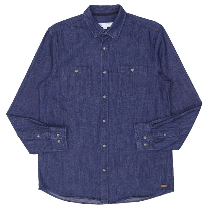 Mens Rivers Long Sleeve Denim Shirts - Fashion Rerun Vintage Migration_Shirt