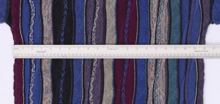 Vintage J. Ferrar Coogi Style Abstract Textured Chunky Crewneck Sweater L