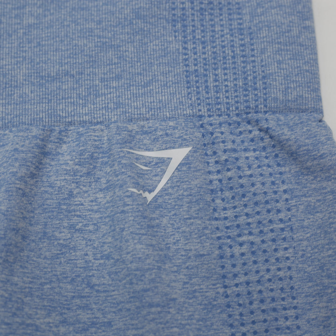 Ladies Gymshark Seamless Leggings Blue Breathable Fit
