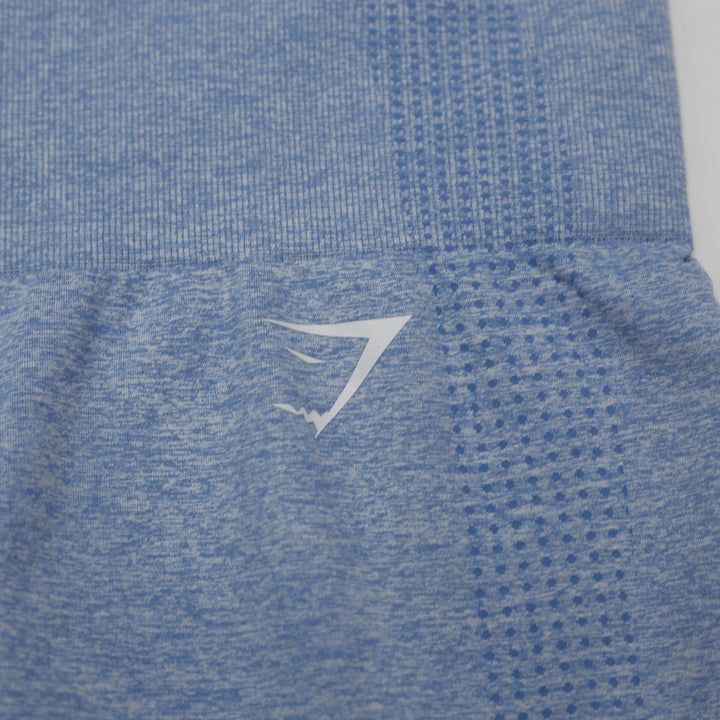 Ladies Gymshark Seamless Leggings Blue Breathable Fit