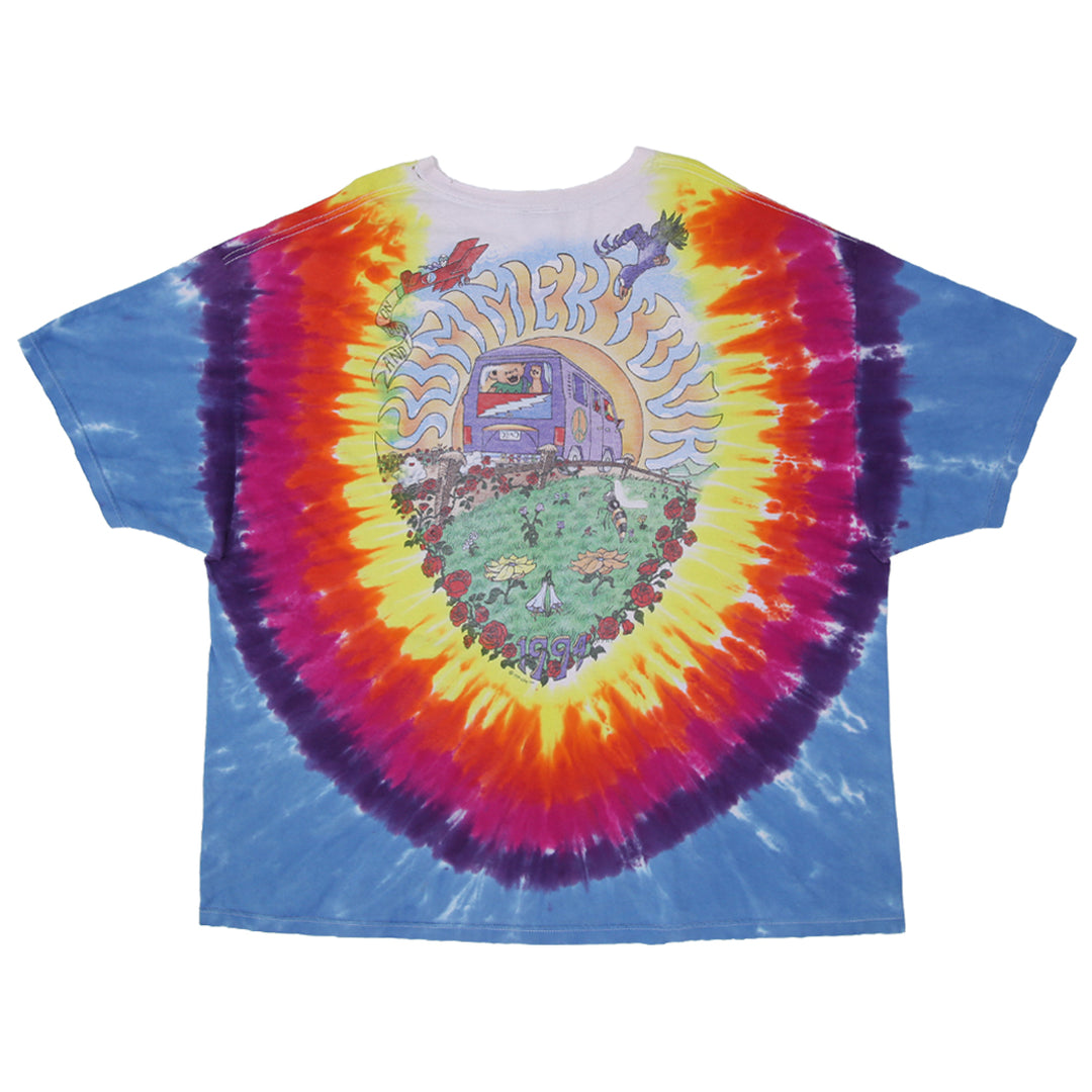 1994 Vintage Grateful Dead Summer Tour Tie Dyed T-Shirt Liquid Blue - Fashion Rerun Vintage Migration_T-Shirt