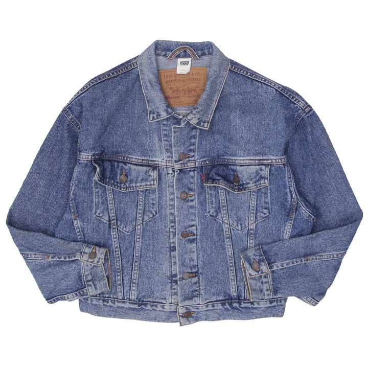 Vintage Levi Strauss & Co. # 70598 4891 Denim Trucker Gray Size S - Fashion Rerun Vintage Migration_Jacket