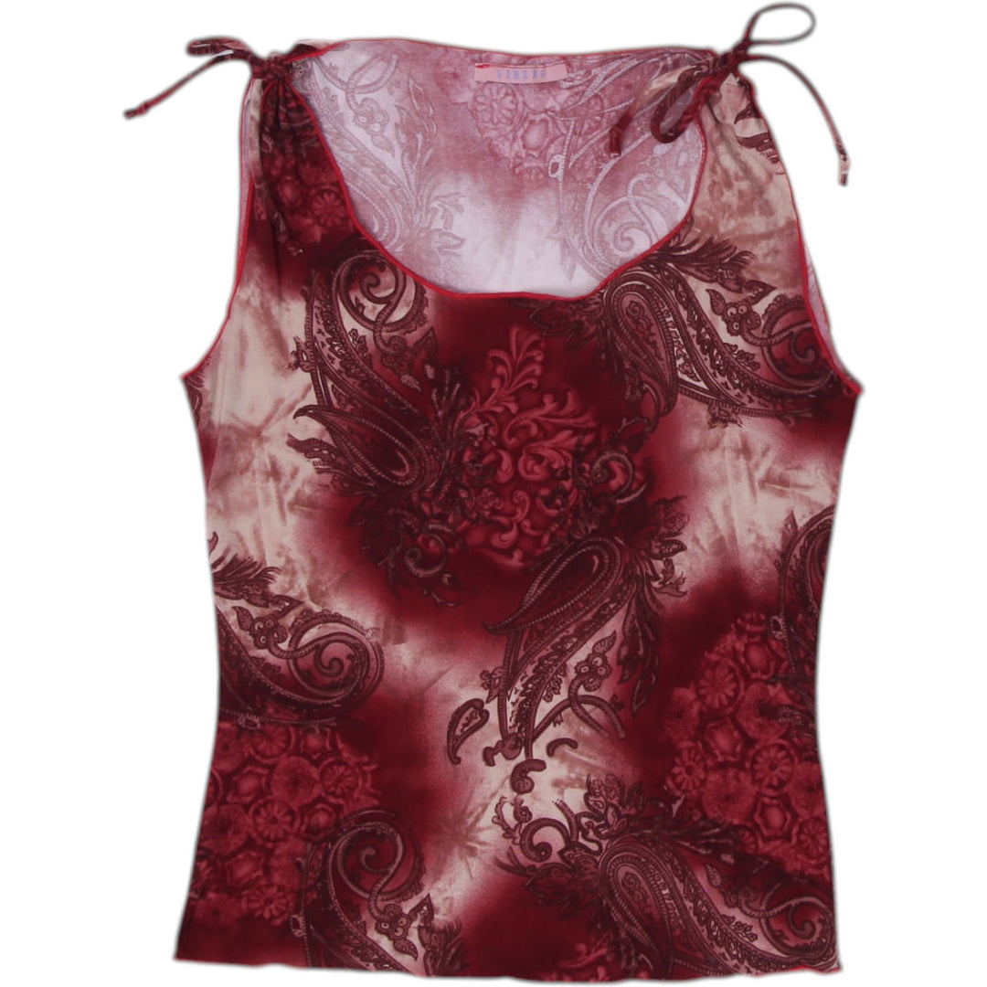 Y2K Paisley Mesh Tank Top Size XS | Migration_Y2K Tops | Fashion Rerun