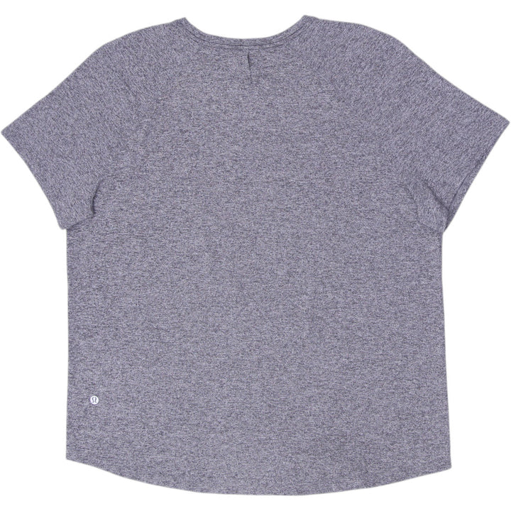 Ladies Lululemon Swiftly Tech Relaxed Heathered Grey Running Gym Top Size 14