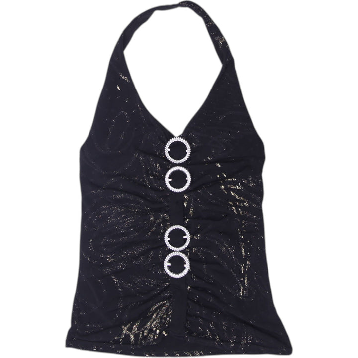 Y2K Ladies S&L Paris Y2K Halter Shimmer Glitter Top
