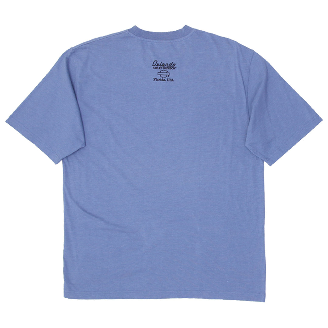 Mens Embroidered Harley Davidson Logo T-Shirt