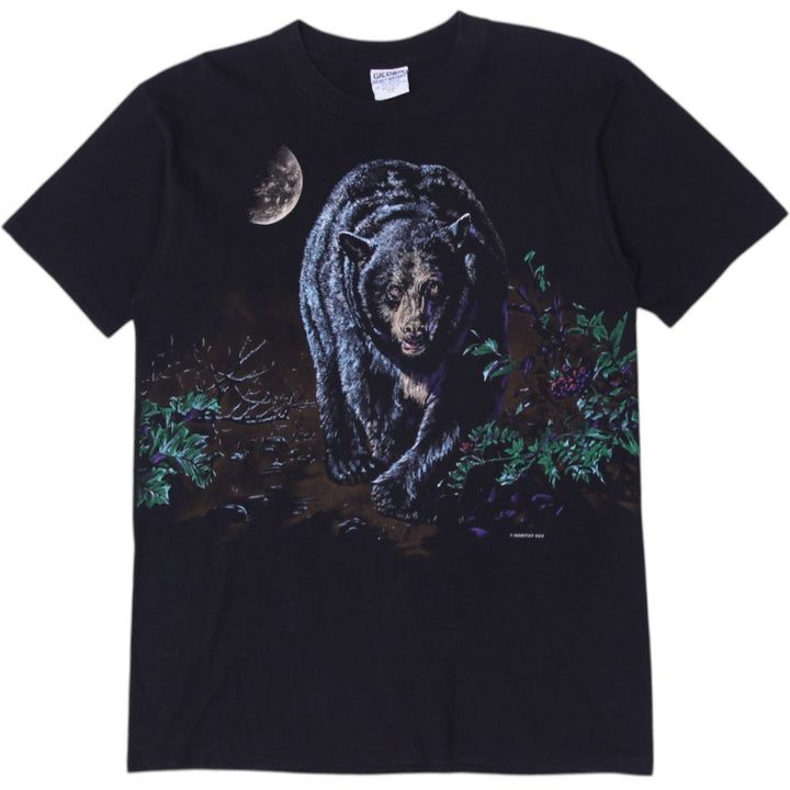 Vintage Habitat Black Bear Graphic T-Shirt Size L | Migration_T-Shirts | Fashion Rerun