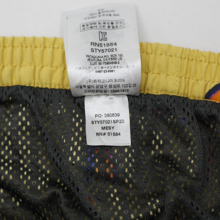 Mens Patagonia Baggies Melon Print Swim Trunks Yellow Size XL