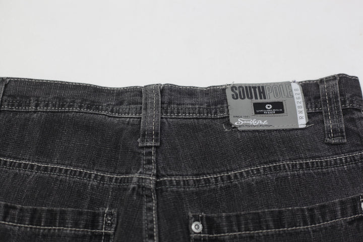Y2K Mens Southpole Embroidered Pocket Straight Leg Jeans