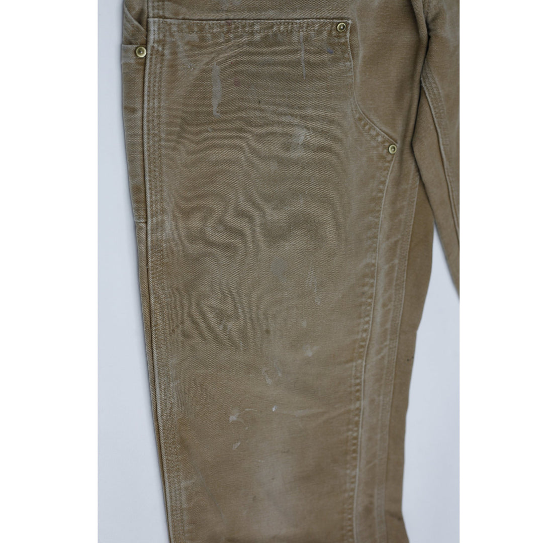 Mens B01 BRN Loose Original Fit Double Knee Carhartt Workwear Slightly Distressed Pants