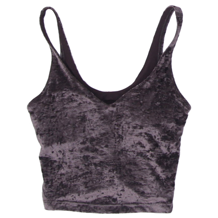 Ladies Lululemon Padded Velvet Crop Tank Top