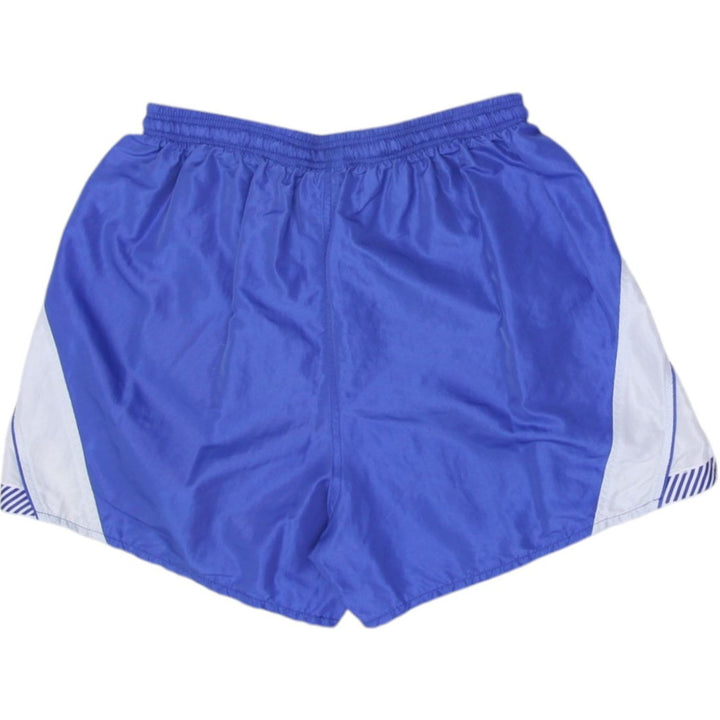 Vintage Mens Umbro Sports Shorts Blue Athletic Drawstring | Migration_Shorts UAENAT20 - Side View | Fashion Rerun