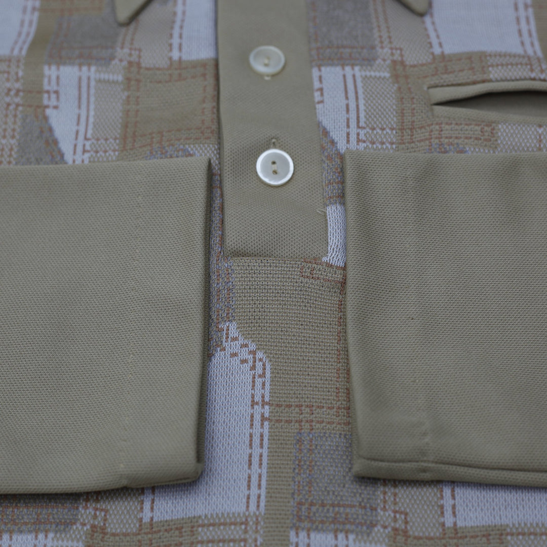 Vintage 70s Aristocrat Dagger CollarChest Pocket Geometric Polo Shirt Size XL | Migration_Shirts - View 6 | Fashion Rerun