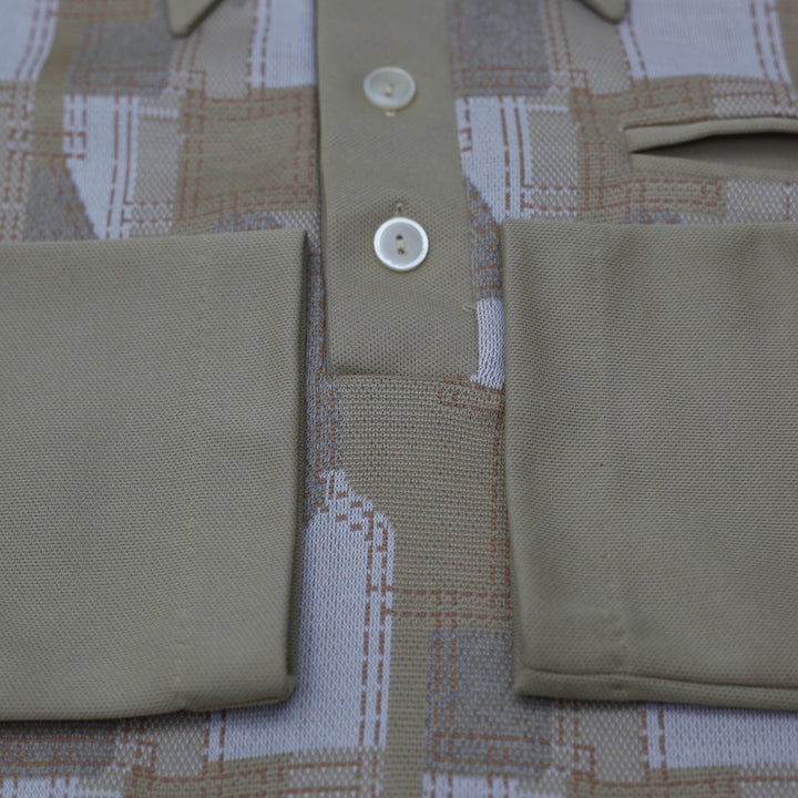 Vintage 70s Aristocrat Dagger CollarChest Pocket Geometric Polo Shirt Size XL | Migration_Shirts - View 6 | Fashion Rerun