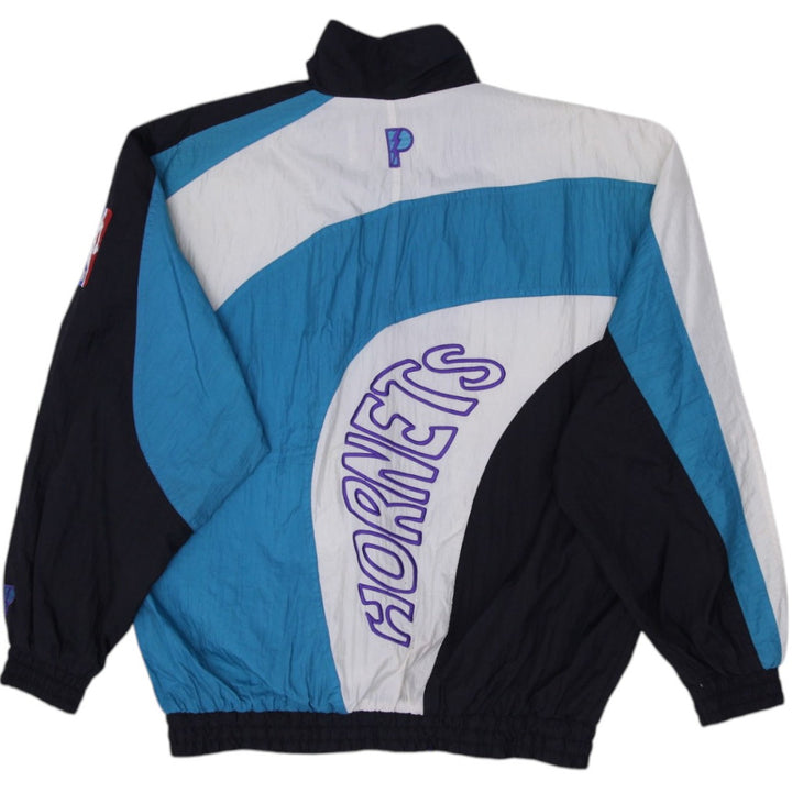 Vintage 1990s Pro Player Charlotte Hornets Full Zip Windbreaker Jacket M | Migration_Jackets - Side View | Fashion Rerun