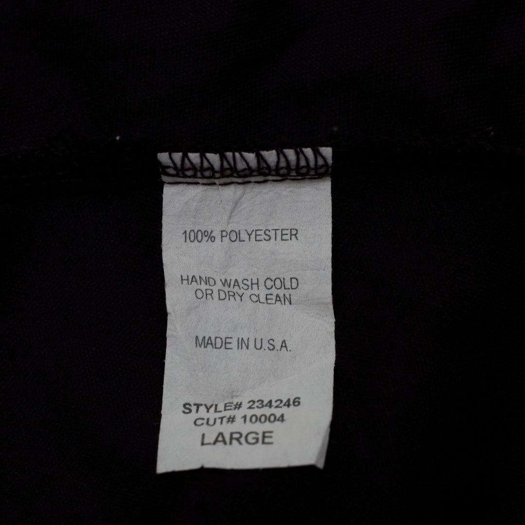 Y2K Epilogue Black Asymmetrical One Shoulder Mesh Long Sleeve Top Made in USA L