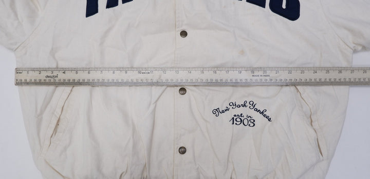 Vintage Mens Yankees Varsity Jacket Embroidered Logo MLB