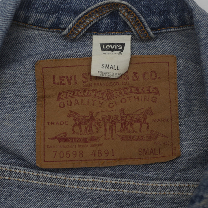 Vintage Levi Strauss & Co. # 70598 4891 Denim Trucker Gray Size S - Fashion Rerun Vintage Migration_Jacket