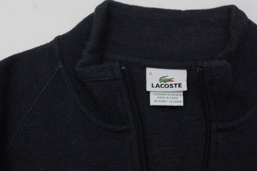 Mens Embroidered Lacoste Logo Zip Up Jacket
