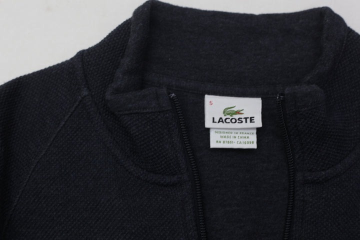 Mens Embroidered Lacoste Logo Zip Up Jacket
