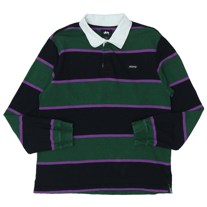Mens Stussy Stripe Rugby Shirt - Fashion Rerun Vintage Migration_T-Shirt