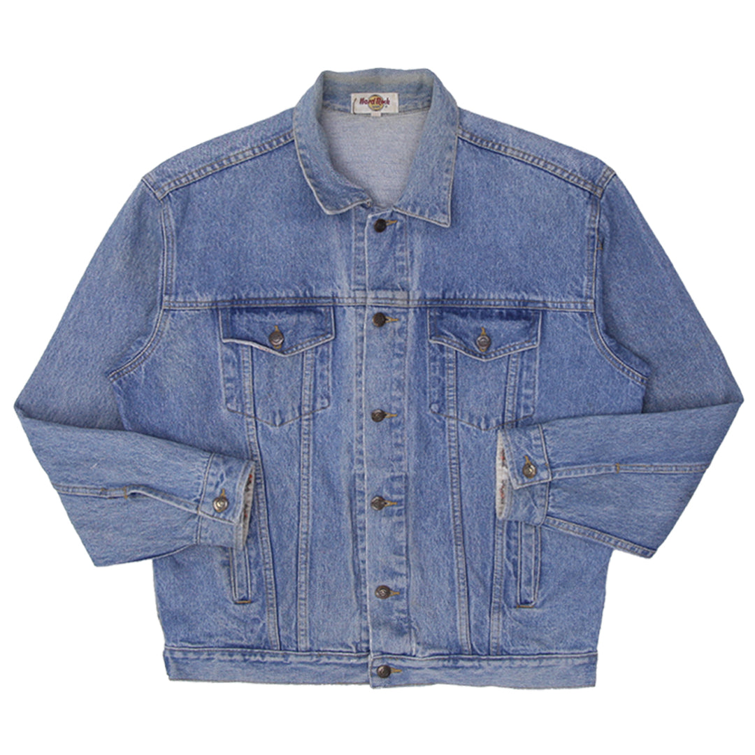 Vintage Hard Rock Café Denim Jacket " Save The Planet" Kuala Lumpur 90's Unisex M - Fashion Rerun Vintage Migration_Jacket