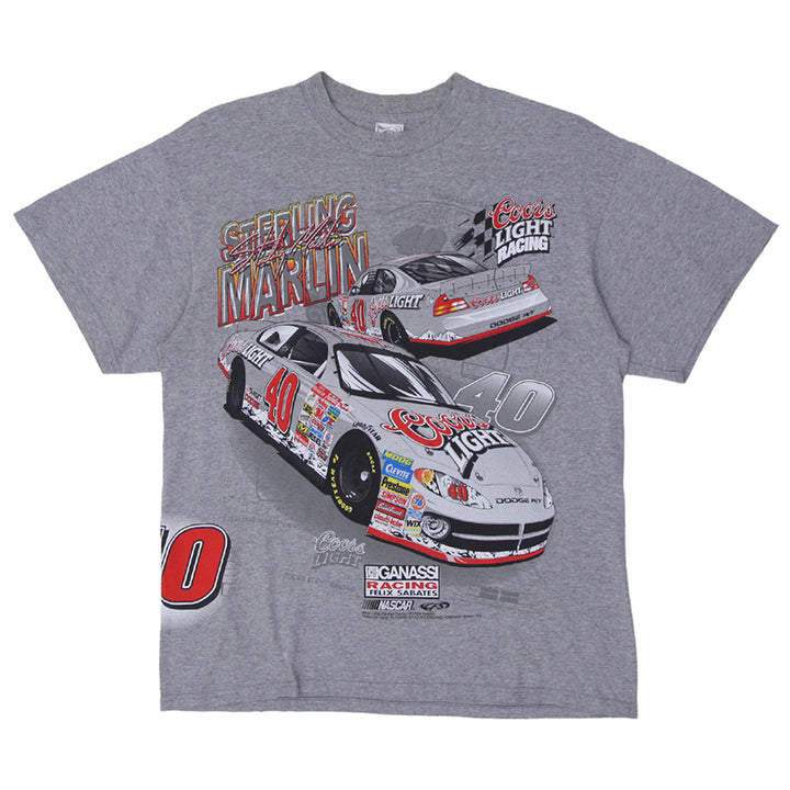 2001 Vintage Sterling Marlin Nascar Coors Light Racing AOP T-Shirt Delta L - Fashion Rerun Vintage Migration_T-Shirt
