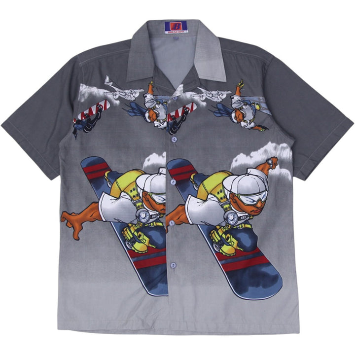 Mens Breakaway Skateboard Skater Print Short Sleeve Shirt