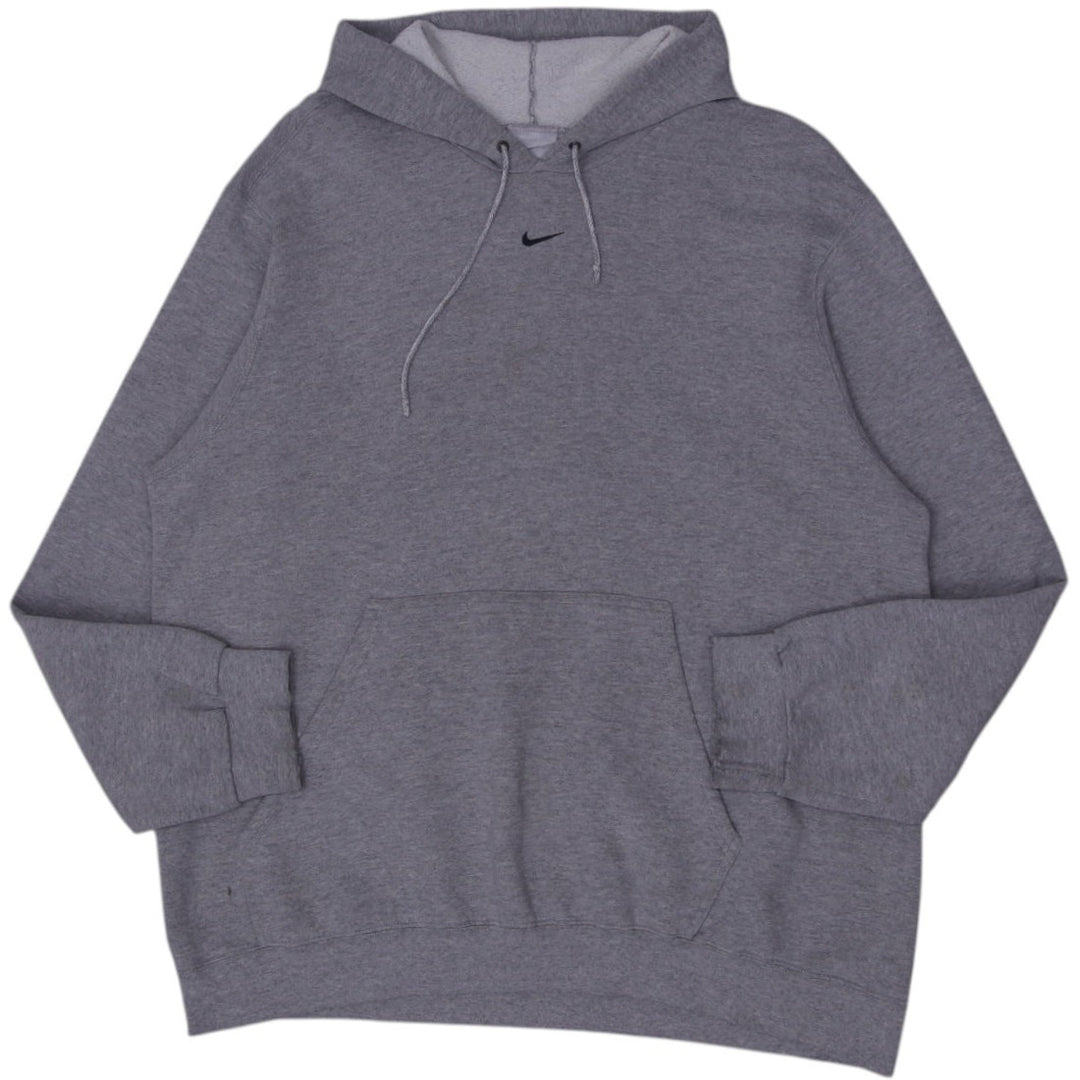 Vintage 90s Nike Center Swoosh Gray Pullover Hoodie Size XL | Migration_Hoodies | Fashion Rerun