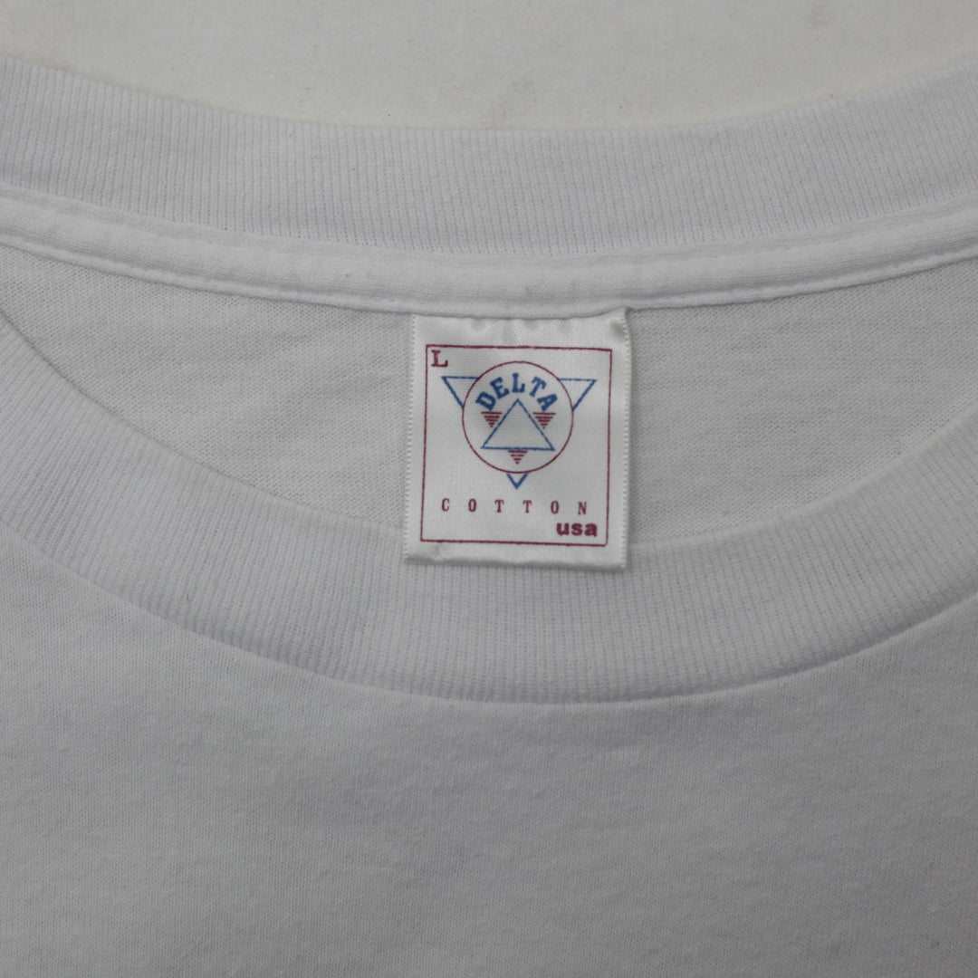 Vintage 1991 Chicago Bulls NBA World Champions Caricature Single Stitch T-Shirt White L | Migration_T-Shirts | Fashion Rerun
