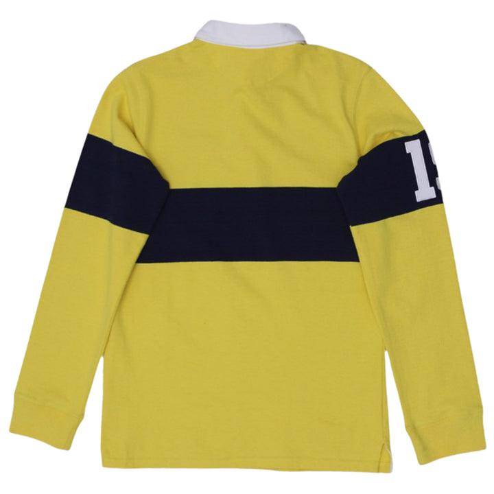 Youth Boys Embroidered Champion Logo Long Sleeve Rugby Polo T-Shirt