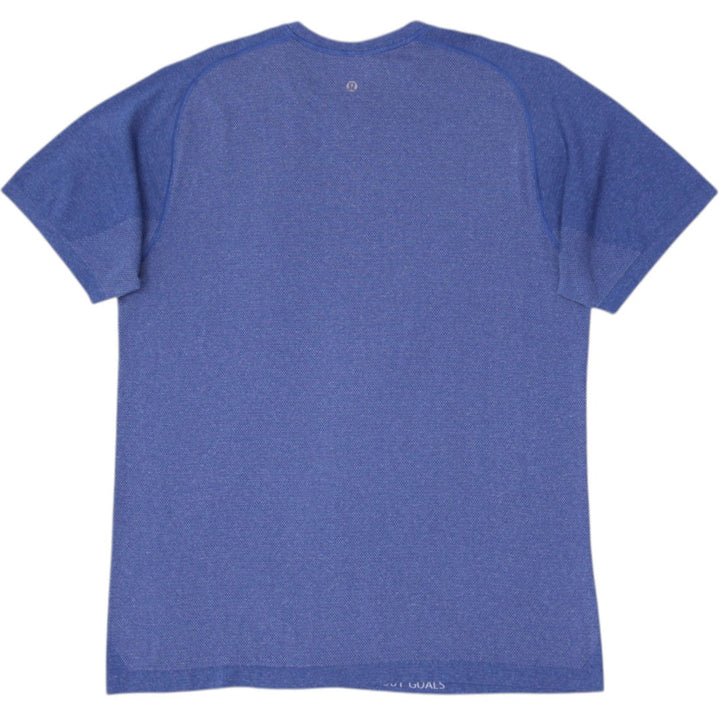 Mens Lululemon T-Shirt Blue Crew Neck Moisture Wicking Sportswear XL