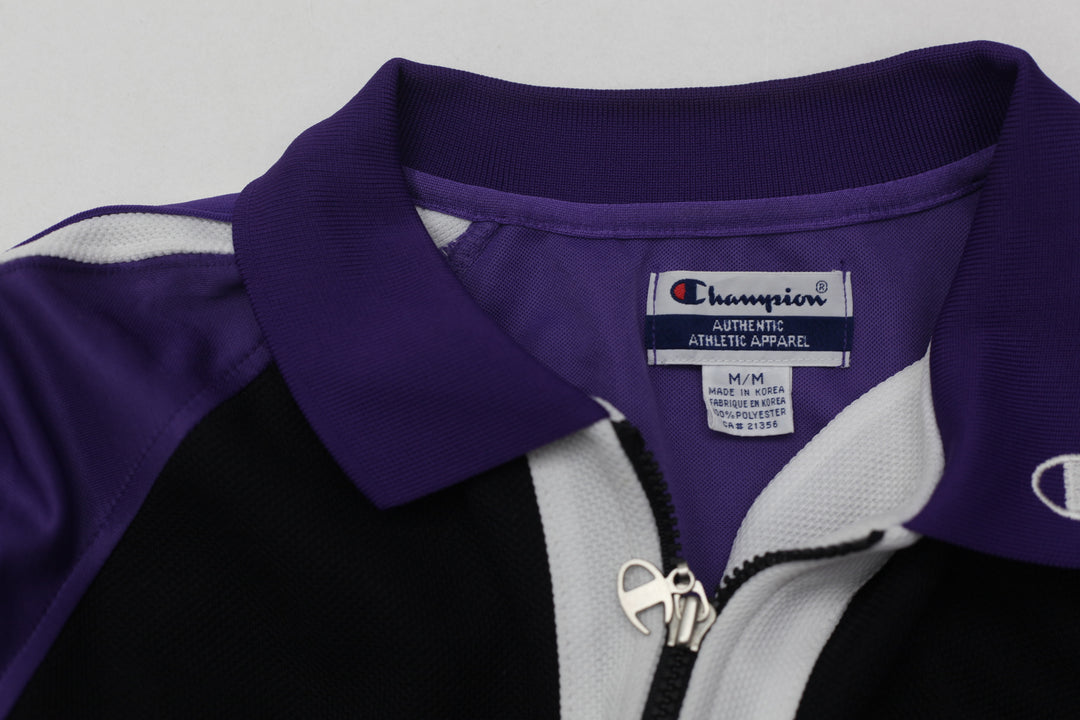 Vintage Champion Toronto Raptors Full Zip Warm Up Shooting Shirt Size M - Fashion Rerun Vintage Migration_Jersey