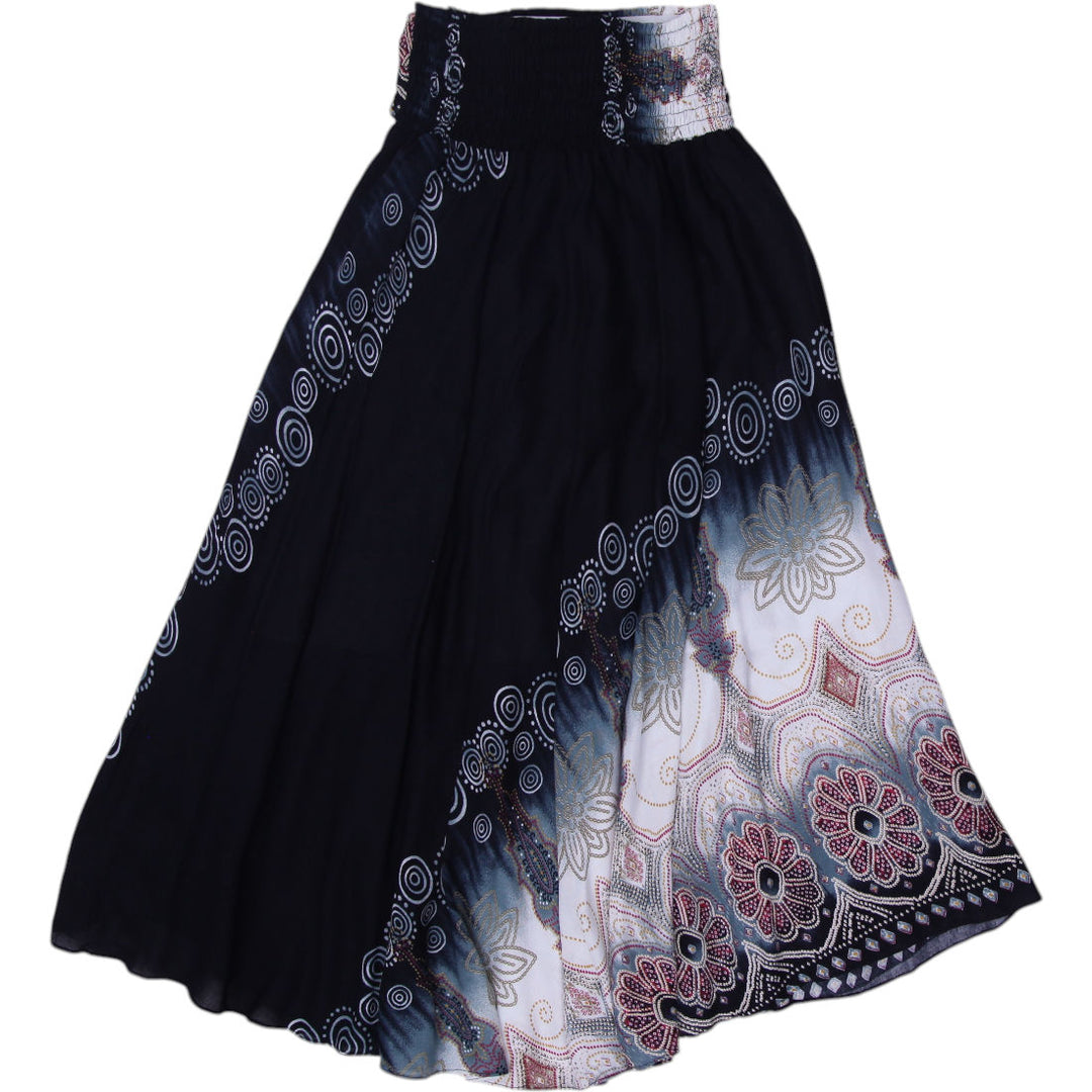 Y2K Floral Boho Maxi Dress Size XS | Migration_Dresses - Side View | Fashion Rerun