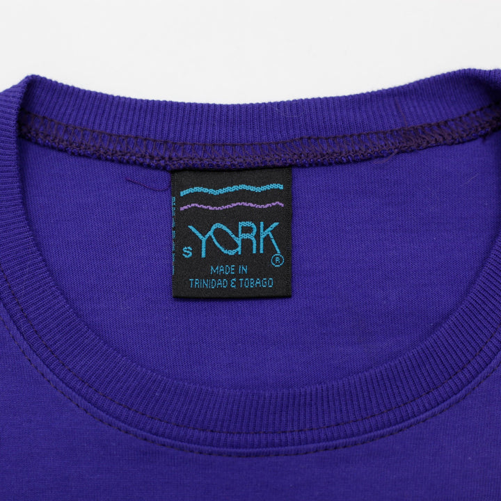 Y2K Ladies YORK Saint Lucia Jazz 2011 Graphic T-Shirt Purple Size S
