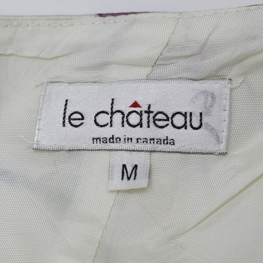Y2K Ladies Le Chateau Floral Halter Vest Waistcoat Top Size M