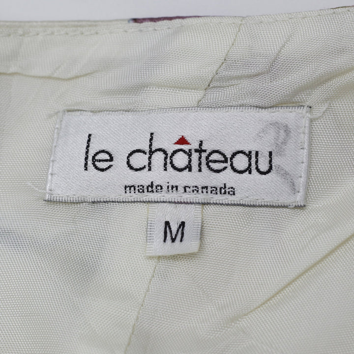 Y2K Ladies Le Chateau Floral Halter Vest Waistcoat Top Size M
