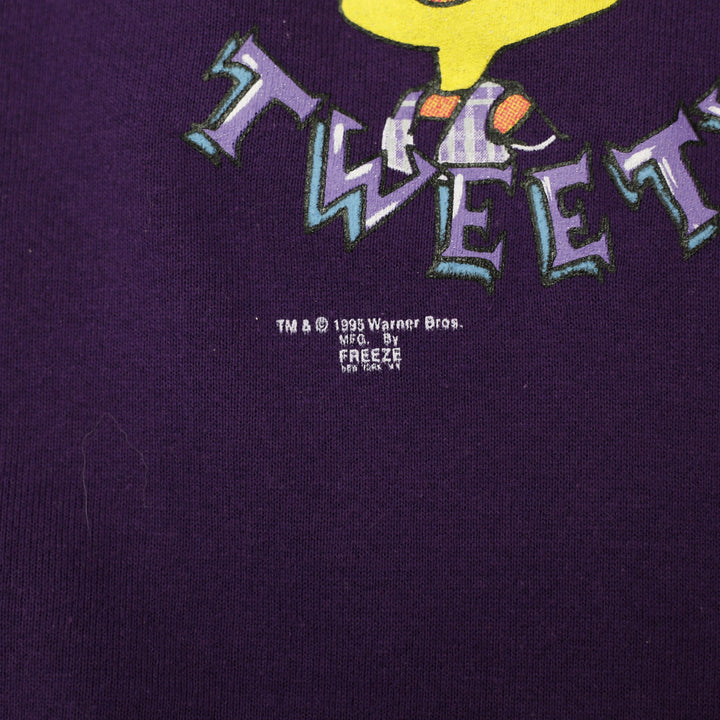 Vintage Fruit of the Loom Tweety Sweatshirt Purple Graphic Size XXL | Migration_Sweatshirt - Detail View | Fashion Rerun