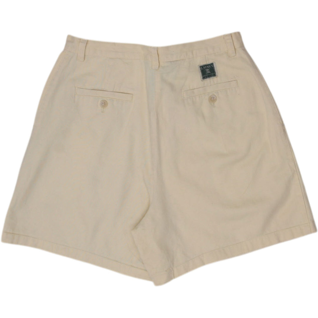 Ladies Ralph Lauren Cotton Casual Pleated Shorts Size 10P | Migration_Shorts - Side View | Fashion Rerun