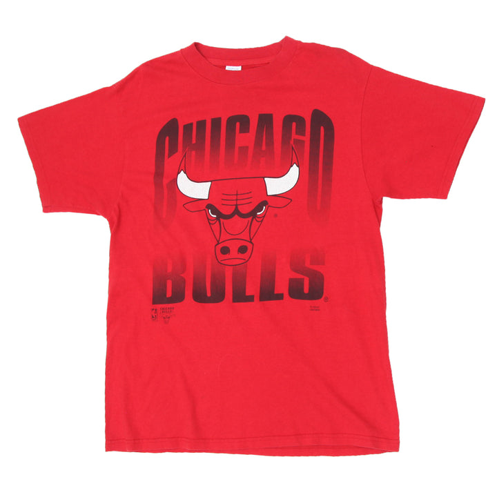 Vintage NBA Chicago Bulls T-Shirt Red Logo 7 L