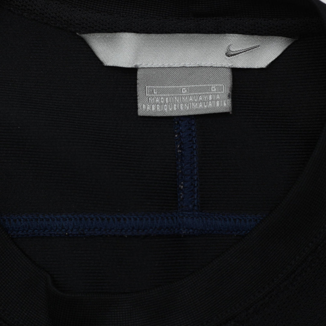 Vintage Embroidered Nike Logo Black T-Shirt