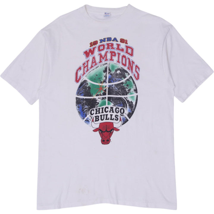 Vintage 1991 Chicago Bulls NBA World Champions T-Shirt Made In USA Single Stitch | Migration_T-Shirts | Fashion Rerun