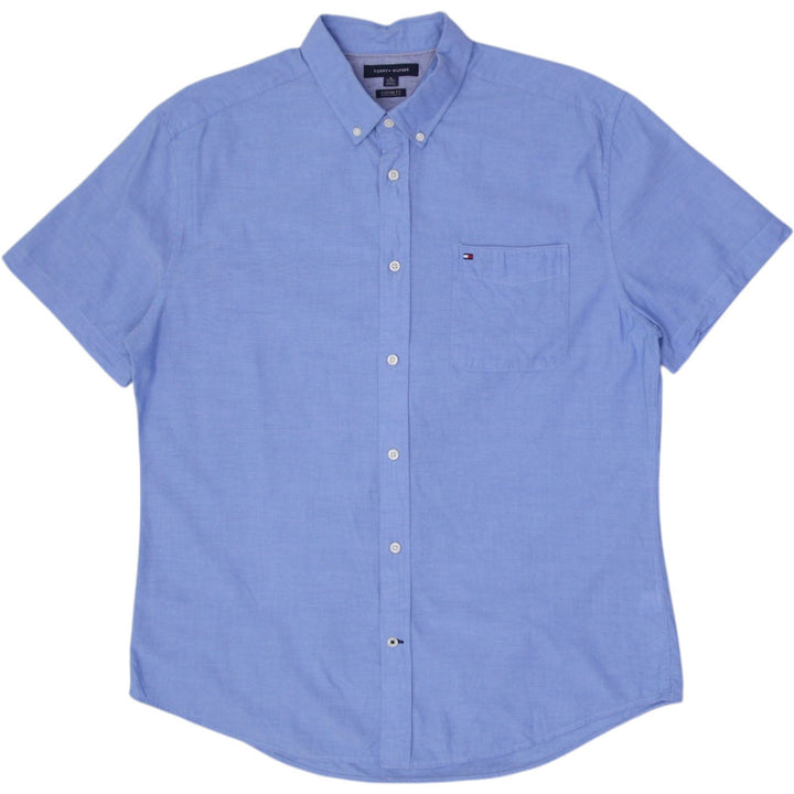 Mens Tommy Hilfiger Shirt Light Blue Button Down Casual
